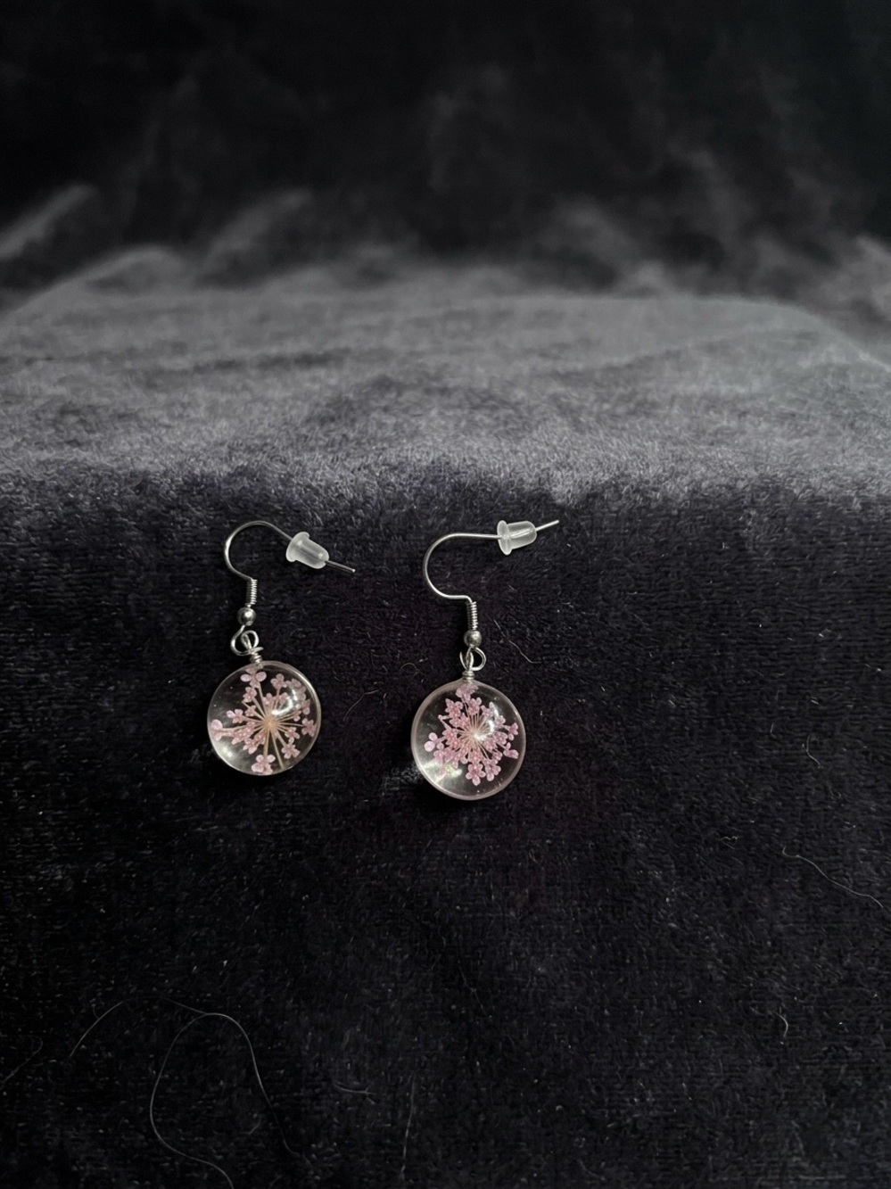 Delicate Pink Snowflake Drop Earrings - Women Jewelry
